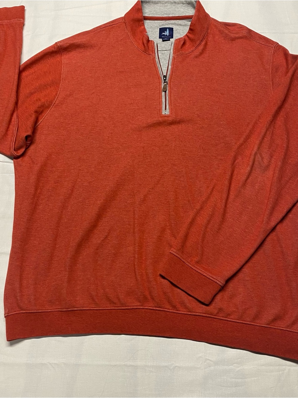 Mens johnnie-O Men's Coral Red Quarter-Zip Pullover